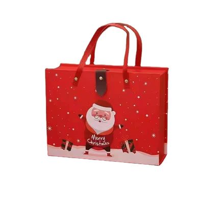 Gift Luxury Christmas Box Packaging Red Box With Handle