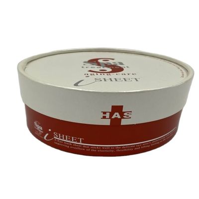 UV Coating Gold Foil Round SPA gift box White Tube Gift Box