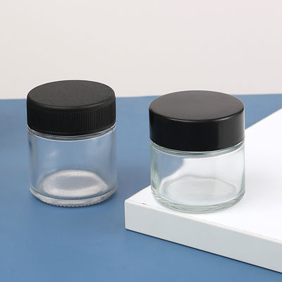 Empty Glass Cosmetic Bottle Packaging 8oz Glass Jars With CRC Lids Children Proof Lids
