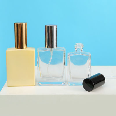 30ml Empty Glass Perfume Oil Cosmetic Bottle Packaging Flat Shoulder Square