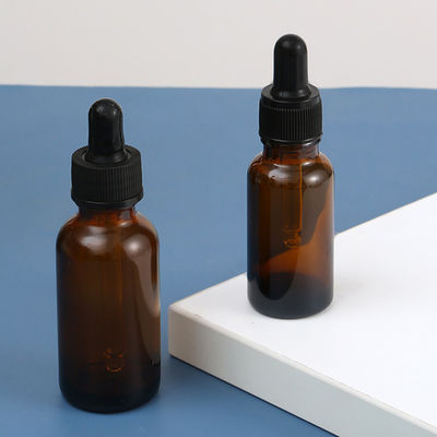 60ml 80ml Glass CBD Oil Dropper Bottle With Black NBR Rubber