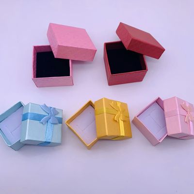Custom Printed Jewelry Boxes Ring Packaging Paper 5*5*3.5cm Offset Printing