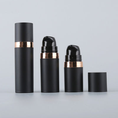 Full PP Airless Plastic Bottle 5ml 10ml 15ml 20ml 30ml 50ml Matte Black Airless Pump Bottle for Moisturizer and Serum