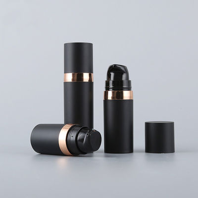 Full PP Airless Plastic Bottle 5ml 10ml 15ml 20ml 30ml 50ml Matte Black Airless Pump Bottle for Moisturizer and Serum