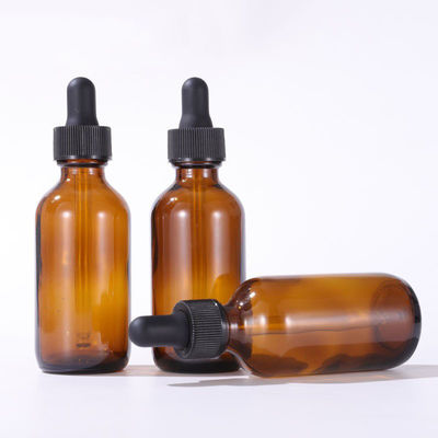 15ml 30ml 60ml 120ml 2oz Glass Amber Essential Oil Bottle Blue Glass Boston Dropper Bottle for Essential Boston Bottle