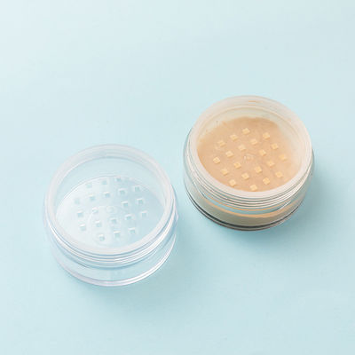 Private Label Clear Matte Cosmetic Loose Powder Sifter Jar with Black Frosted Screw Cap 3g 5g 10g 20g 30g 50g ABS PS