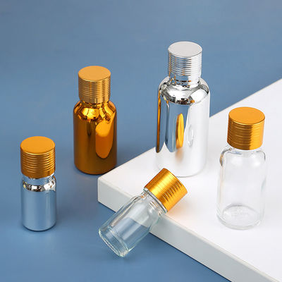 Screen Printing Mini Refillable Perfume Glass Bottle with Plug Metal Gold Silver Stock 10ml 5ml Pocket Small Travel Size