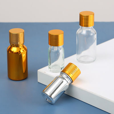 Screen Printing Mini Refillable Perfume Glass Bottle with Plug Metal Gold Silver Stock 10ml 5ml Pocket Small Travel Size