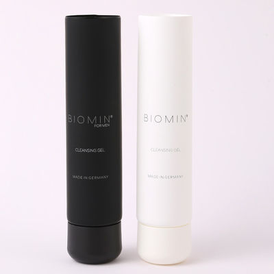 Empty White or Black Matte Soft Touch Plastic Tube Face Wash Cream Soft Tubes Packaging for Cosmetics and Custom Labels