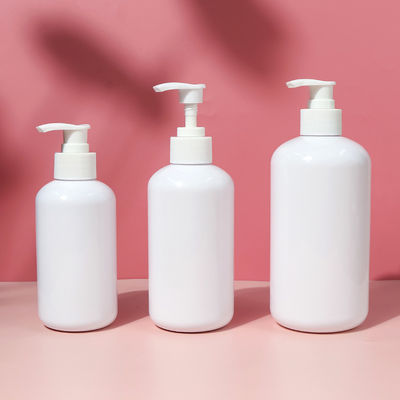 PET Custom Empty Lotion Serum Cylindrical 8oz 16oz 1000ml Plastic Shampoo Pump Bottle With Black Foam Pump