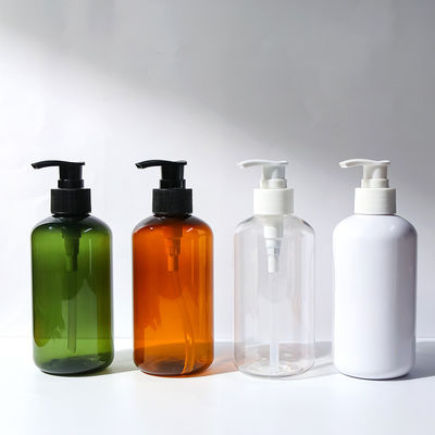 PET Custom Empty Lotion Serum Cylindrical 8oz 16oz 1000ml Plastic Shampoo Pump Bottle With Black Foam Pump