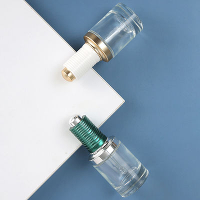 30-50ml Round Clear Dropper Glass Skin Care Oil Bottle with White Push Dropper Assembled Dropper