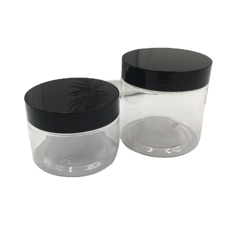 Pet plastic jar cosmetic jars clear spice jars packaging
