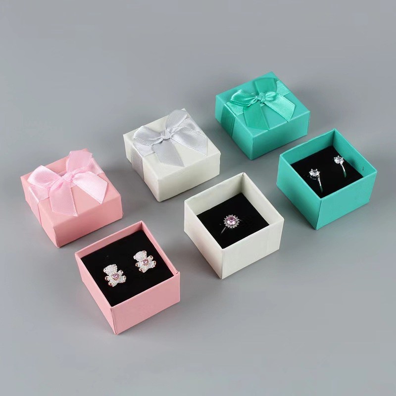 Custom Printed Jewelry Boxes Ring Packaging Paper 5*5*3.5cm Offset Printing