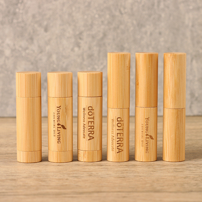 3g 5g Lip Balm Container Round Bamboo Lipbalm Packaging Tubes for Sustainable and Environmentally Friendly Beauty